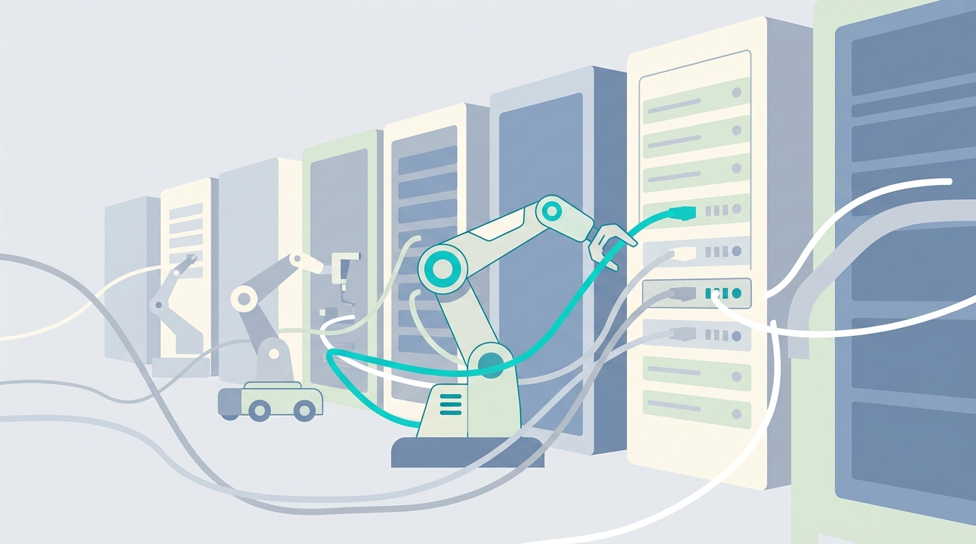 Meta test robots die kabels verwisselen in datacenters